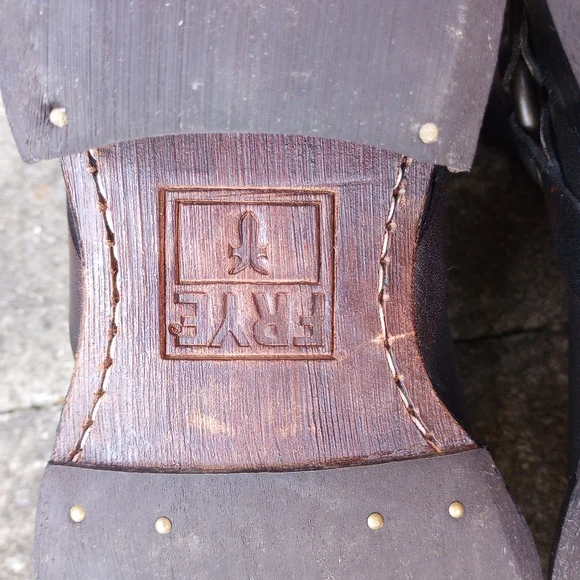 FRYE Mens Riley Harness Back Boot Brown Size 9.5 - Picture 6 of 14